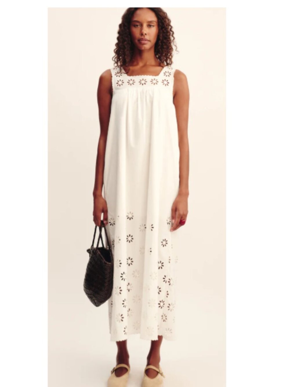 POSSE *NEW* Cecilia White Embroidered Shift Dress - Picture 4 of 16